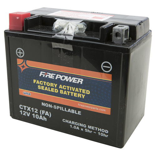 Fire Power - Fire Power Factory Activated Maintenance Free Sealed Battery - CTX12-BS(FA)