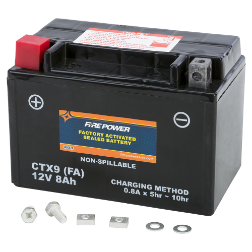 Fire Power - Fire Power Factory Activated Maintenance Free Sealed Battery - CTX9-BS(FA)