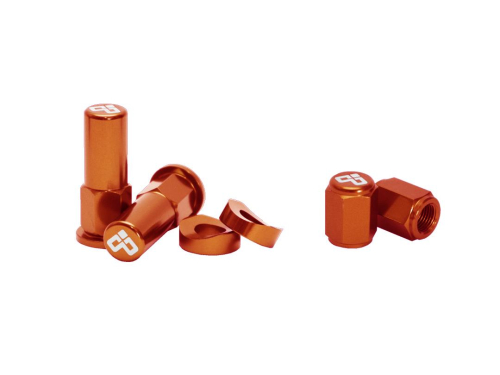 Dubya - Dubya Rim Lock & Valve Stem Cap Kit - Orange - 68-051O