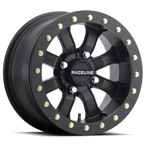 Raceline - Raceline Mamba Blackout Beadlock Wheel - 14x8 - 4+4 Offset - 4/137 - Black - A71B-48037-44