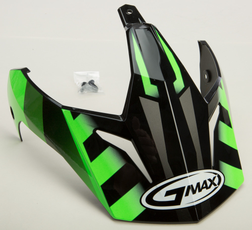 G-Max - G-Max Visor for GM11D 15 Helmet - Black/Hi-Vis Green - G011052