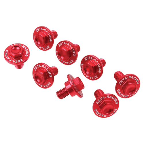 ZETA - ZETA Fork Guard Bolts - Red - ZE88-9102