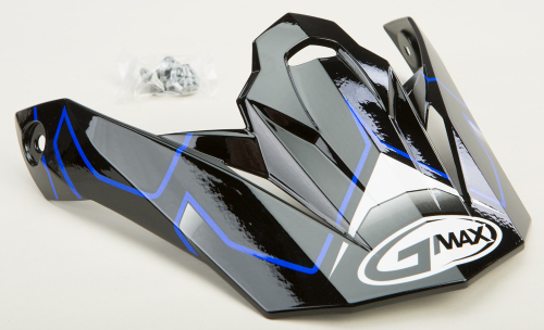 G-Max - G-Max Visor for MX86 Step Helmet - Black/Blue - G086039