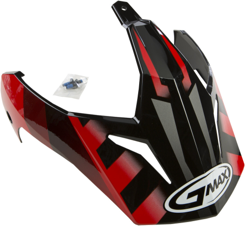 G-Max - G-Max Visor for GM11D 15 Helmet - Black/Red - G011050