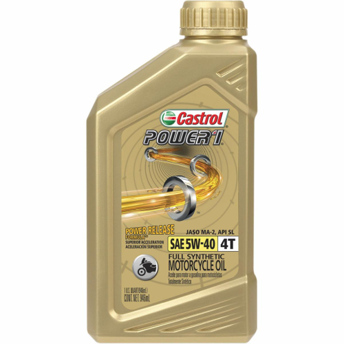 Castrol - Castrol Power 1 Racing 4T Motorcycle Oil - 5W40 - 1qt. - 15D29D