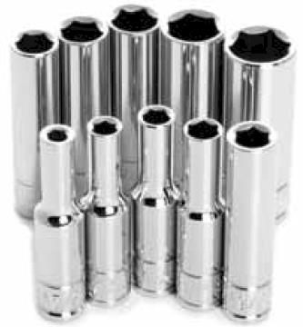 Performance Tools - Performance Tools 10 Piece 1/4in. Drive 6pt Deep Metric Socket Set - W36400