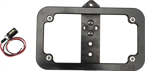 Axia Alloys - Axia Alloys Bolt-On Lighted License Plate Frame - MODBOLP-BK