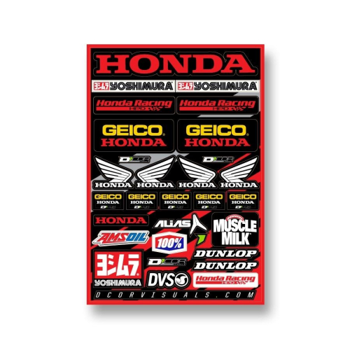 DCOR - DCOR Decal Sheet - Geico Honda - 40-10-114