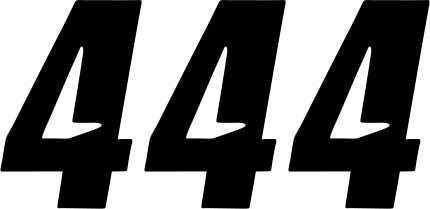 DCOR - DCOR Slash Series Individual Numbers 4in. - No.4 - Black - 45-27-4