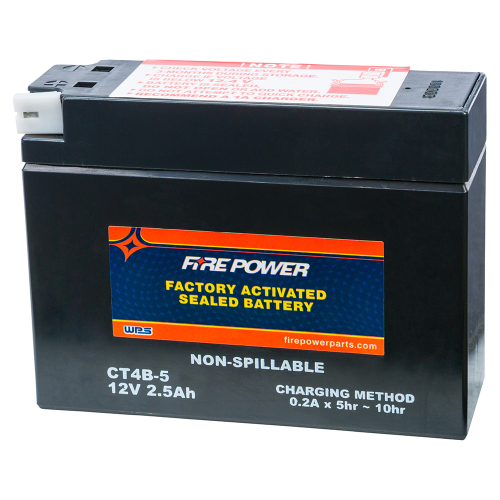 Fire Power - Fire Power Factory Activated Maintenance Free Sealed Battery - CT4B-5