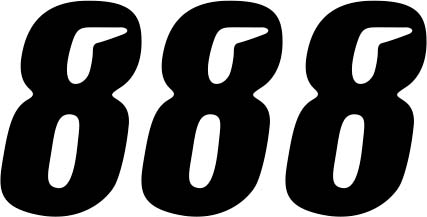 DCOR - DCOR Slash Series Individual Numbers 4in. - No.8 - Black - 45-27-8