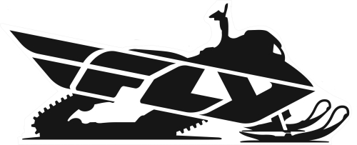 Fly Racing - Fly Racing Snow Sticker - 45in. - FLY SNOW 45" TRAILER