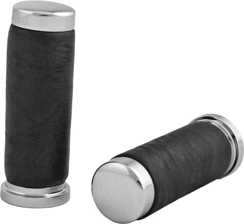 HardDrive - HardDrive OE Style Grips - Smooth Black Leather - 17-0503LB