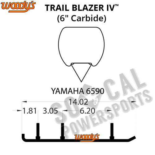 Woodys - Woodys Trail Blazer IV Flat-Top Carbide Runners - TYV4-6590