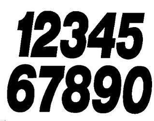 Dirt Digits - Dirt Digits Super X Competition Stick-On 6in. Black Number - 0 - SX63B-0