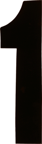 Dirt Digits - Dirt Digits Extreme Digits Competition Stick-On 4in. White Number - 1 - XT43W-1