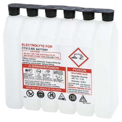 WPS - WPS Sealed Battery Electrolyte Pack - 600CC CTX