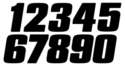 Dirt Digits - Dirt Digits Competition Stick-On 4in. Black Number - 8 - DD43B-8