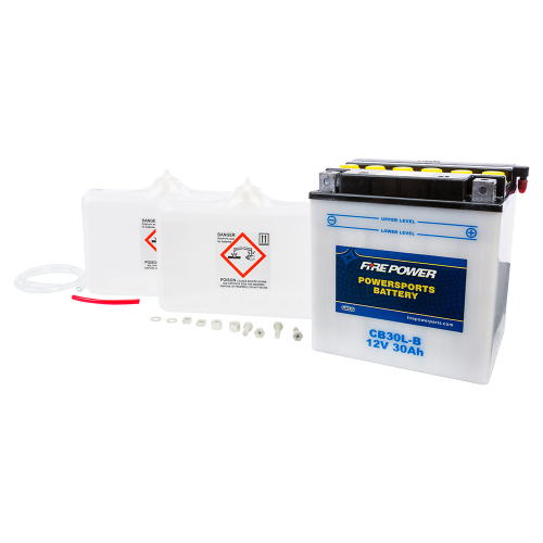 Fire Power - Fire Power Conventional 12V Heavy Duty Battery With Acid Pack - CB30L-B