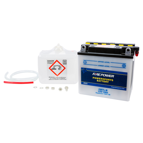 Fire Power - Fire Power Conventional 12V Heavy Duty Battery With Acid Pack - CB7L-B