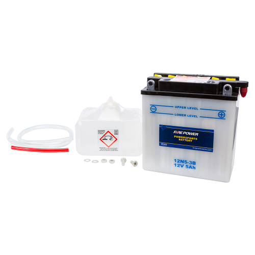 Fire Power - Fire Power Conventional 12V Standard Battery with Acid Pack - 12N5-3B