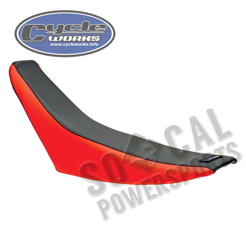 Quad Works - Quad Works Cycle Works Seat Cover - Red/Black - 35-17001-21