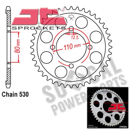 JT Sprockets - JT Sprockets Steel Rear Sprocket - 46T - JTR284.46