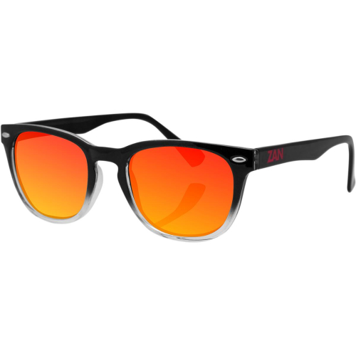 Zan Headgear - Zan Headgear NVS Sunglasses - EZNV03 - Gloss Black Gradient/Smoked Crimson Lens