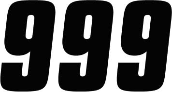 Factory Effex - Factory Effex Factory Number 4in. - No.9 - Black - 08-90009