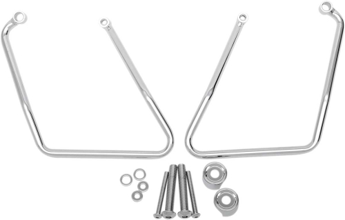 Drag Specialties - Drag Specialties Chrome Saddlebag Support Brackets - 77-0070