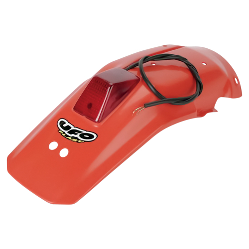 UFO Plastics - UFO Plastics Enduro Rear Fender with Light - 90 CR Orange - HO02650121
