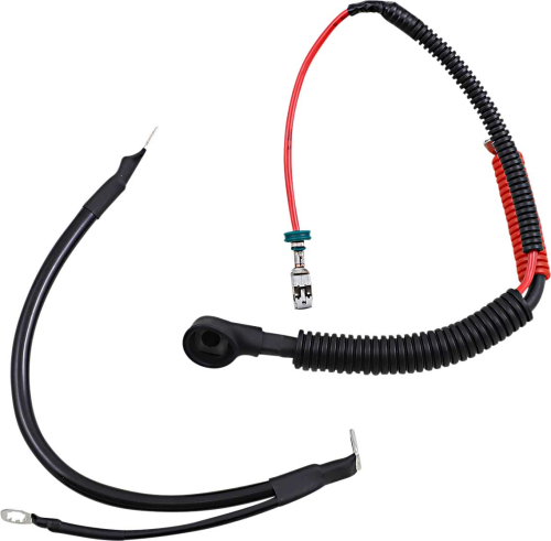 Drag Specialties - Drag Specialties Battery Cable Kit - 6 1/4in. with 12 3/4 Auxiliary Wide and 18 5/8 with 9 1/4 Auxiliary Wide - Black - 2113-0736