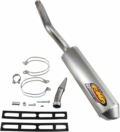 FMF Racing - FMF Racing Q4 Spark Arrestor Slip-On - Stainless Midpipe - 044285