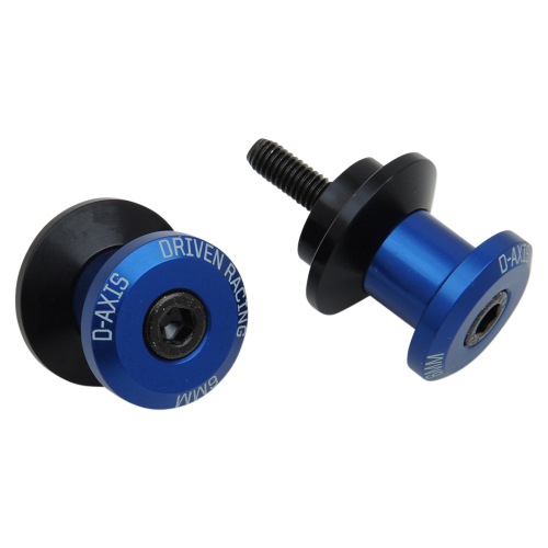 Driven Racing - Driven Racing 6mm Swingarm D Axis Spools - Black/Blue - DXS-6 BL