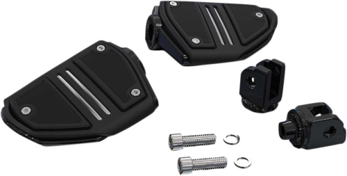 Ciro - Ciro Twin Rail Footrests with M-Eight Softail Driver Mounts - Black - 61427