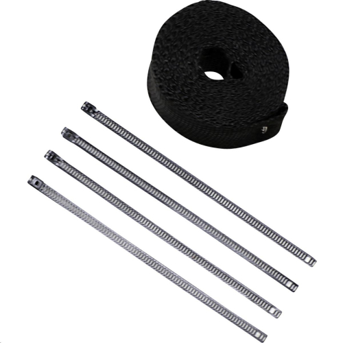 Cycle Performance - Cycle Performance Exhaust Pipe Wrap with Tie Wraps - 2in. x 25ft. - Black Metallic - CPP/9242