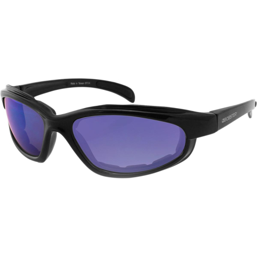 Bobster Eyewear - Bobster Eyewear Fat Boy Sunglasses - EFB001SB - Black/Smoke Blue Mirror Lens