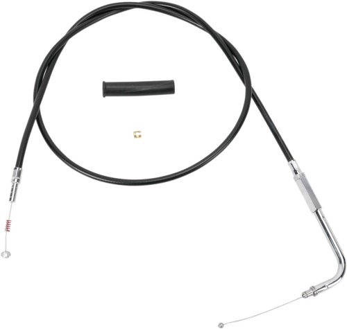 Drag Specialties - Drag Specialties Alternative Length Black Vinyl Idle Cable - 34 1/2in. - 4340904B