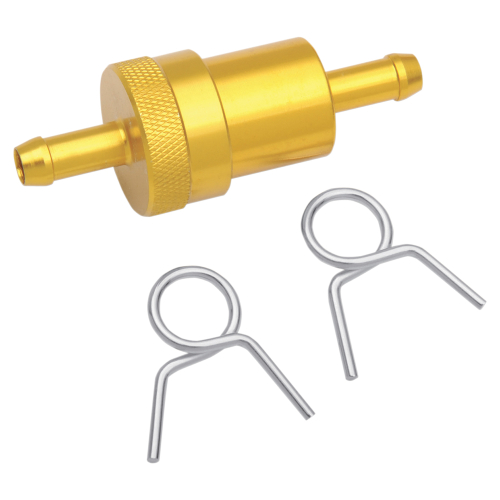 Emgo - Emgo Aluminum Fuel Filter - 5/16in. - Gold Anodized - 14-34434