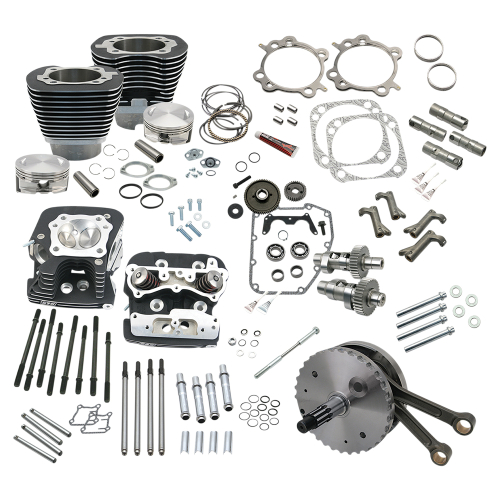 S&S Cycle - S&S Cycle 124in. Hot Set Up Kits with Heads - 900-0564