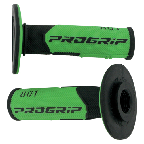 Pro Grip - Pro Grip 801 Hybrid Duo-Density Cross Grips - Black/Green - 801BLK/GRN