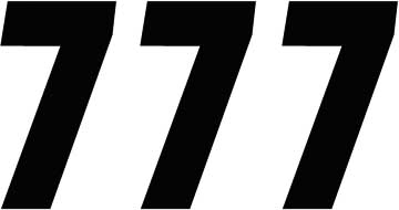 Factory Effex - Factory Effex Factory Number 4in. - No.7 - Black - 08-90007