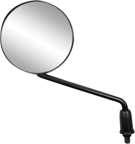 Parts Unlimited - Parts Unlimited Round Mirror - Black - 4in. Lens, 7-7/8in. Stem - 0640-1479
