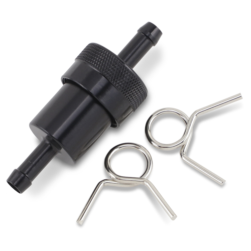 Emgo - Emgo Aluminum Fuel Filter - 5/16in. - Black Anodized - 14-34432