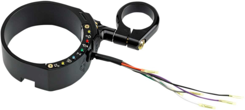 Joker Machine - Joker Machine Speedo Relocation Brackets with Easy Mount Clamp - Black Anodized - 10-307B