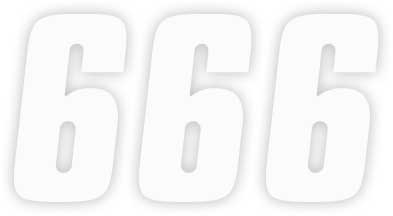 Factory Effex - Factory Effex Factory Number 6in. - No.6 - White - 08-90056
