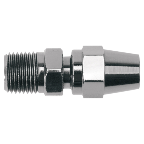 Russell - Russell Pro System II Renegade Black Steel Male NPT Straight Master/Cylinder/Caliper Fitting - 1/8in. - R43403B