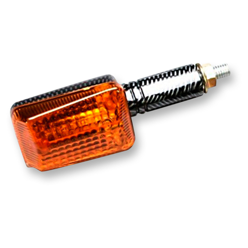 K&S Technologies - K&S Technologies Long-Stem Mini-Stalk Marker Lights - Carbon with Amber Lens - 25-8139