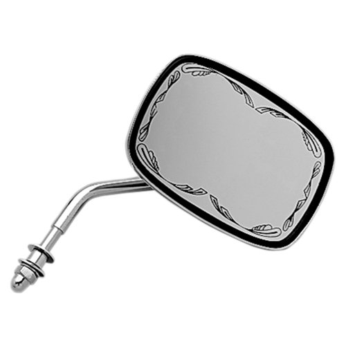 Emgo - Emgo Universal Screw-In Mount Mirror - Scroll Design - Either - 20-21709