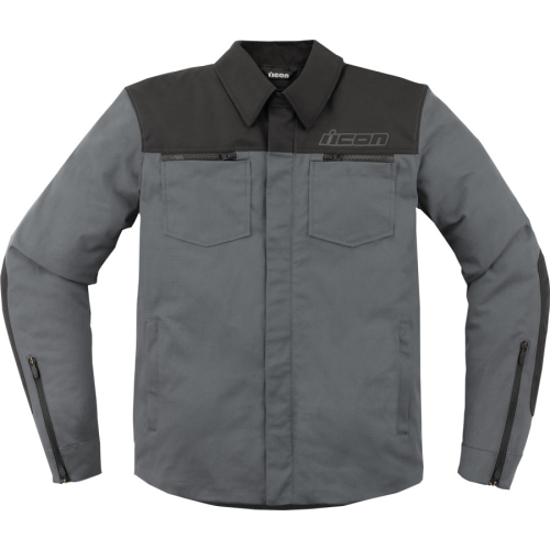 Icon - Icon Upstate Canvas CE Jacket - 2820-6243 - Gray - Large